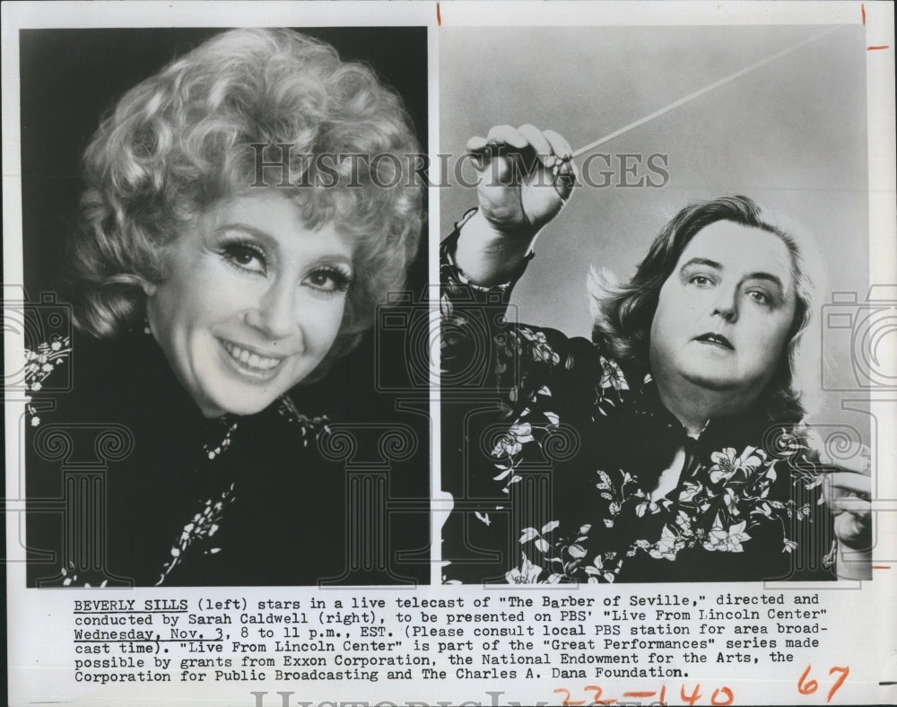 1976 Beverly Sills &
Sarah Caldwell in "The Barber of Seville" - Historic Images
