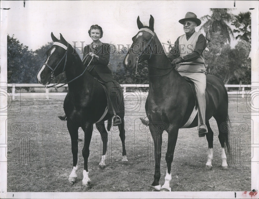 1958 Florida Couple the Randolphs Have Ridden Horses Since Children - Historic Images