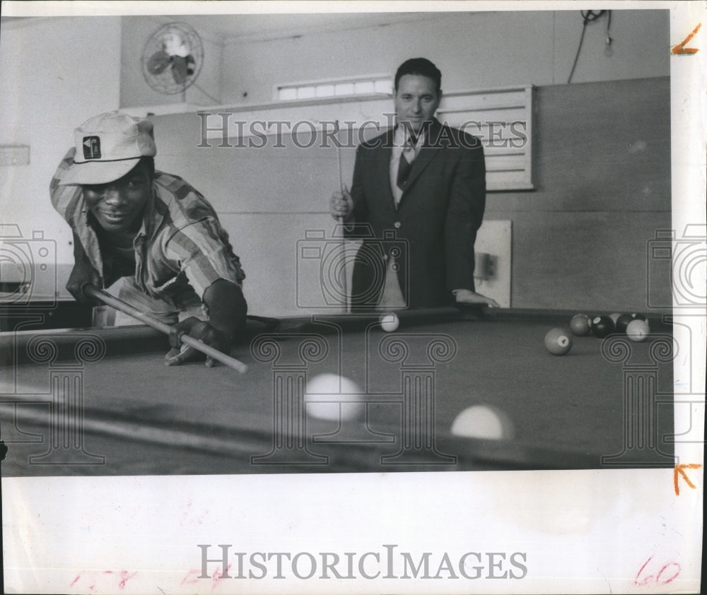 1968 Mayor Dick Grace Meets Public Even In Pool Room  - Historic Images