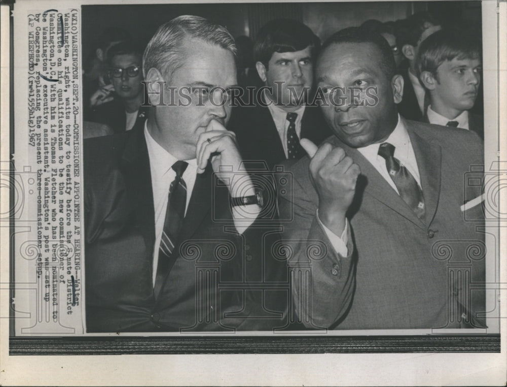 1967 Walter Washington, right Thomas Fletcher.  - Historic Images