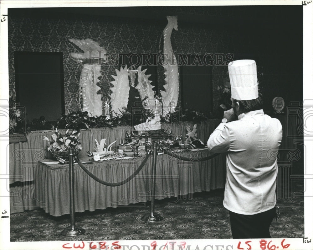 1980 Micheal Koons, sous chef, at Sheaton Sand Key Hotel  - Historic Images