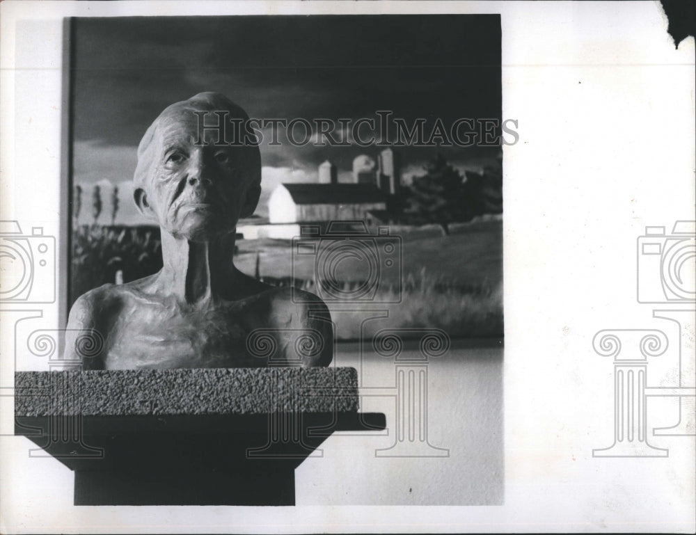 1972 Sculpture "Worn But Proud" David T. Radtke - Historic Images