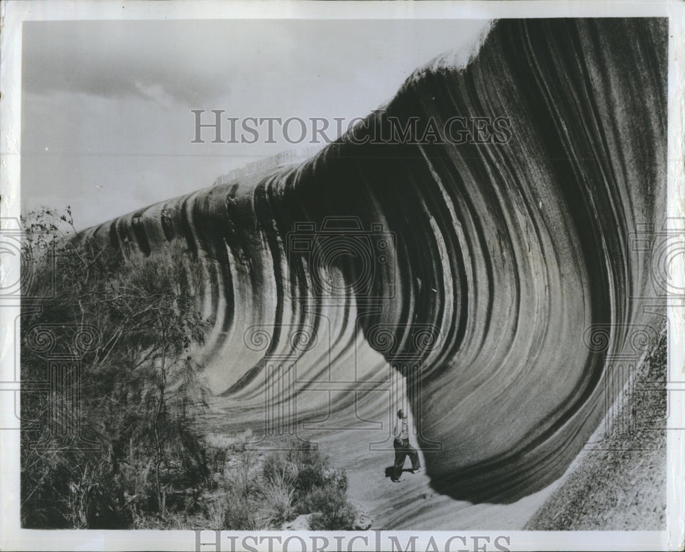 1966 Wave Rock, part of Hayden Rock in Australia  - Historic Images