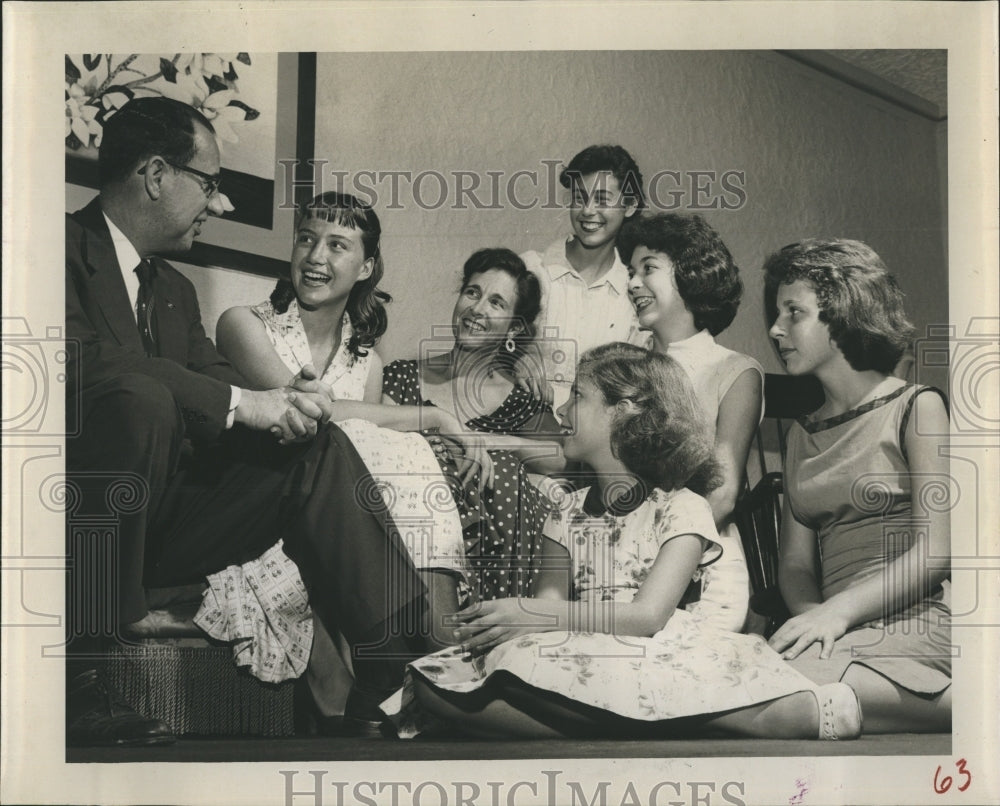 1957 Christine Wilde and George K Ariues family  - Historic Images