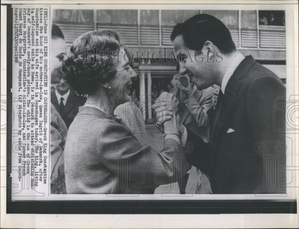 1968 Greece King Constantine Queen Ingrid Denmark  - Historic Images