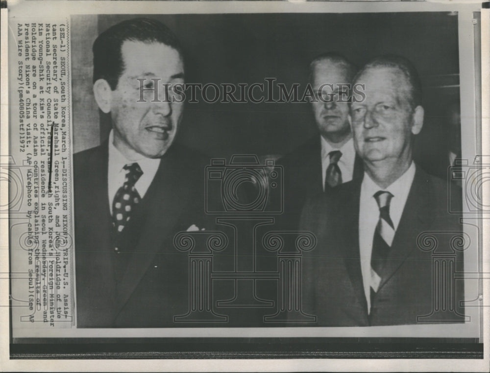 1972 Assistant Secretary Of State Marshall Green and John Holdridge - Historic Images