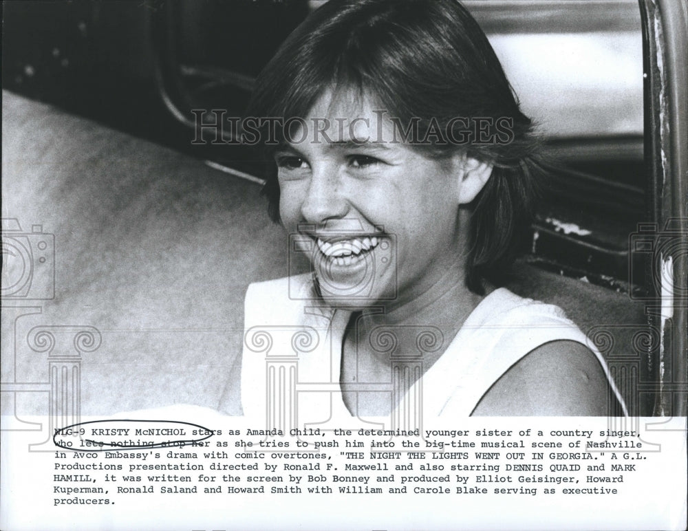 1981  Kristy McNichol in &quot;The Night the Lights went Out in Georgia&quot; - Historic Images