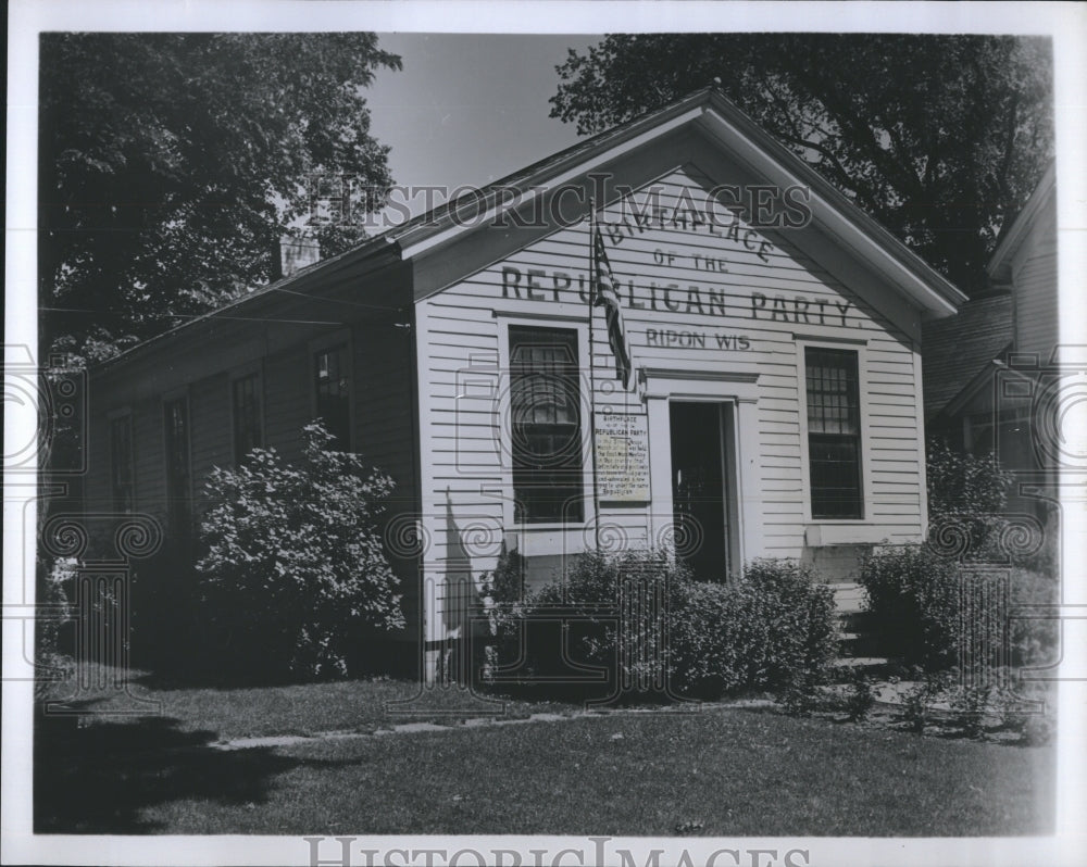 1968 One room school house is the birth place  of Republican Party. - Historic Images