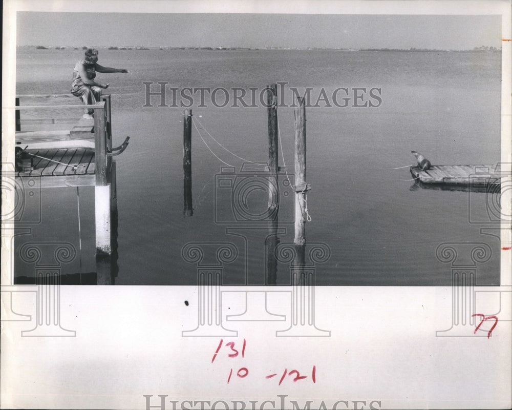 1971 The John Goodman home and pier. - Historic Images