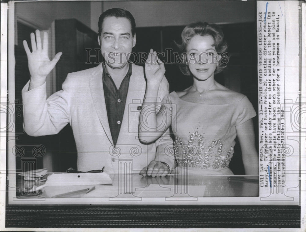 1960Jack Barry TV Producer and Patti Preble Casting Director Wedding - Historic Images