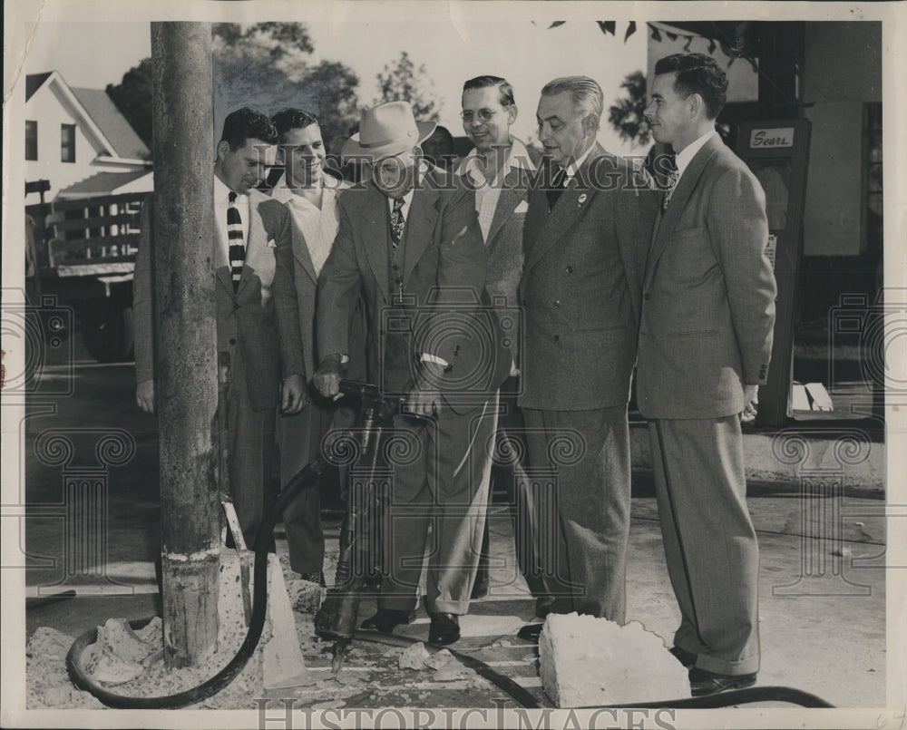 1948 Sears Ground Breaking Sam Bond Bill Bond NU Bond WH Mills - Historic Images