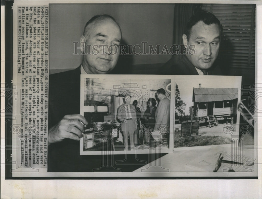 1964 Reps David Martin /Neb and Gene Snyder/Ky report on Poverty - Historic Images