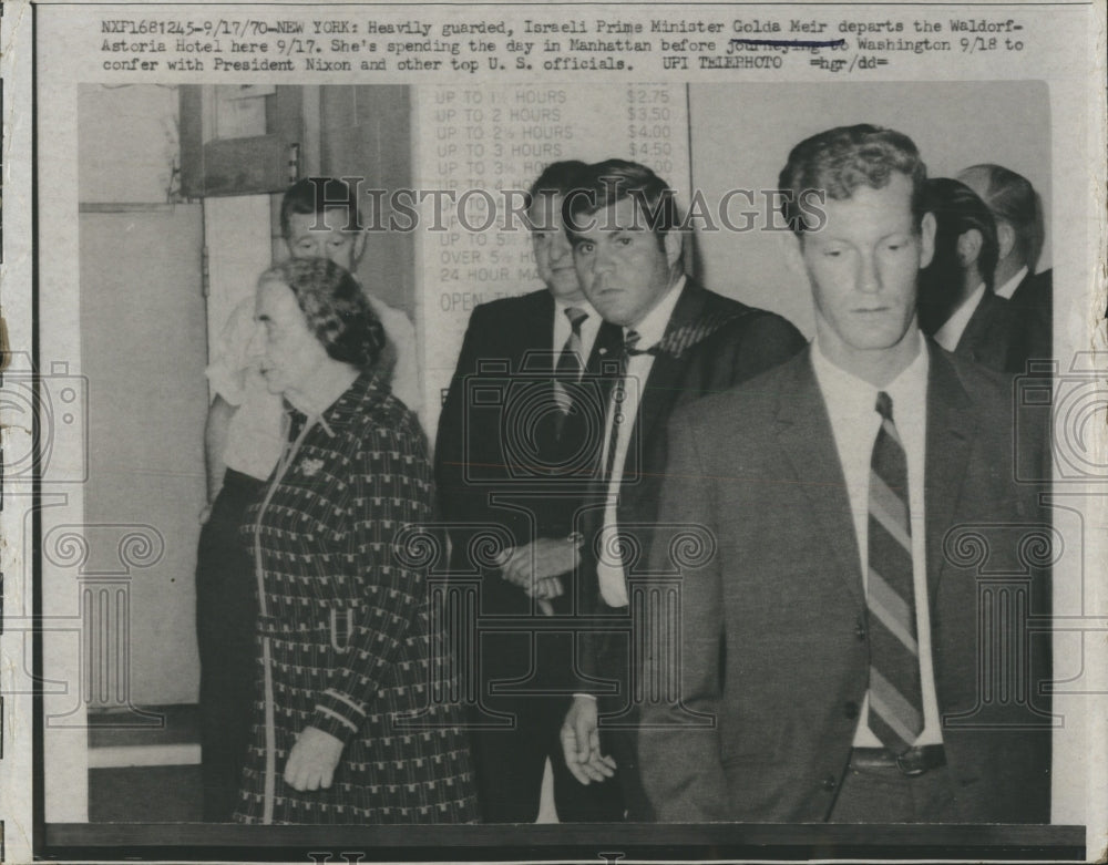 1970 Israeli Prime Minister Golda Meir at Waldorf - Historic Images
