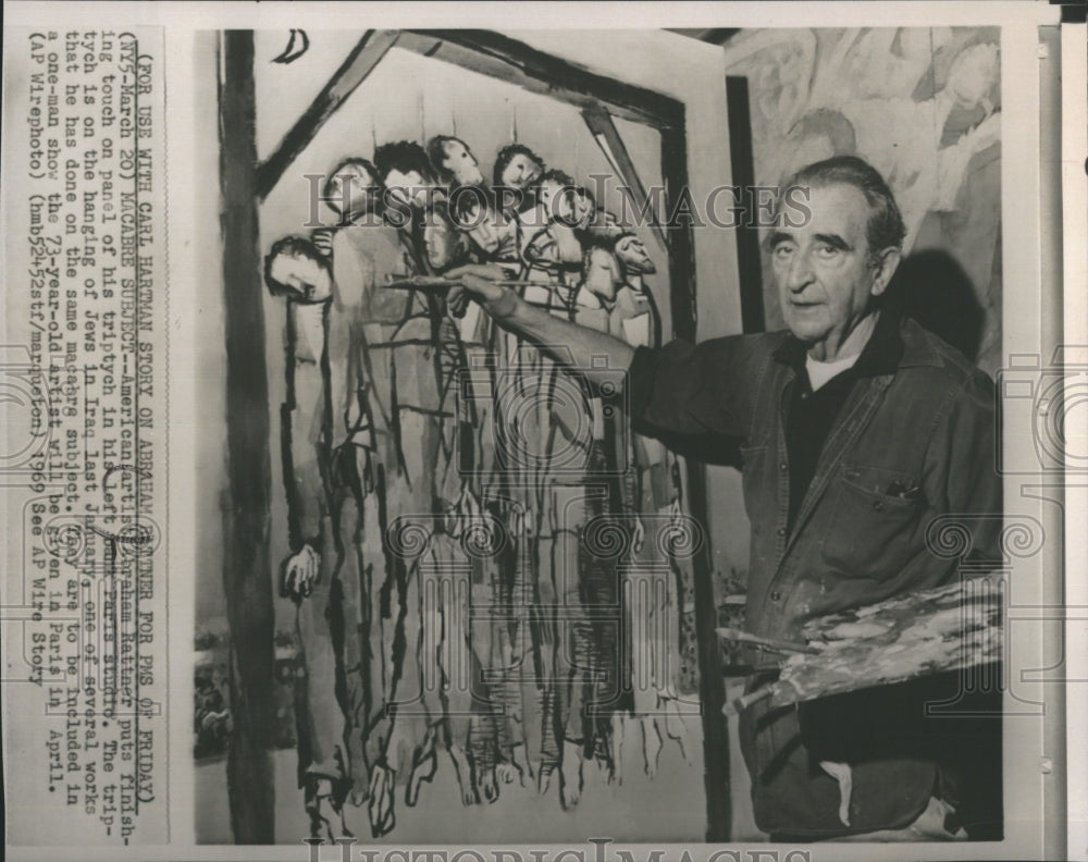 1969 American Artist Rattner - Historic Images