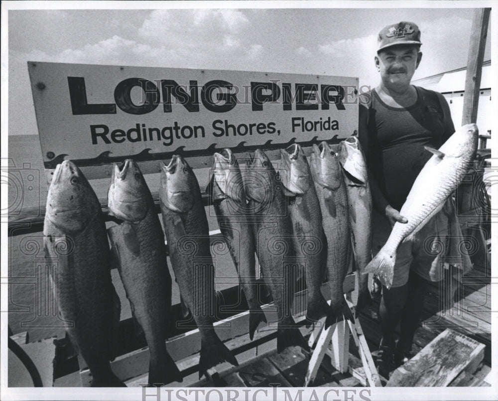 1983 Steve Jablonowski catches six fishes  - Historic Images