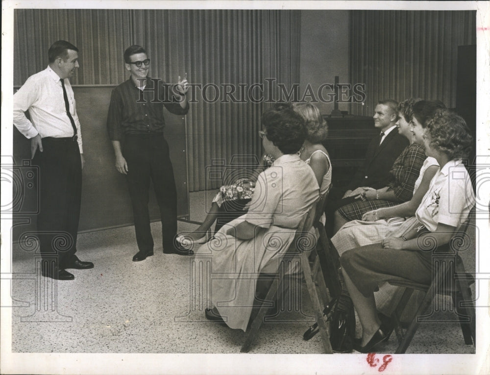 1962 Pastor John Pickens Jr. and John Utley from Church By the Sea - Historic Images