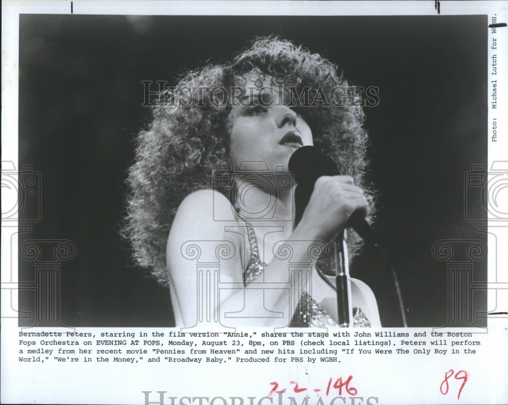 Press Photo Bernadette Peters,singer,actress - Historic Images