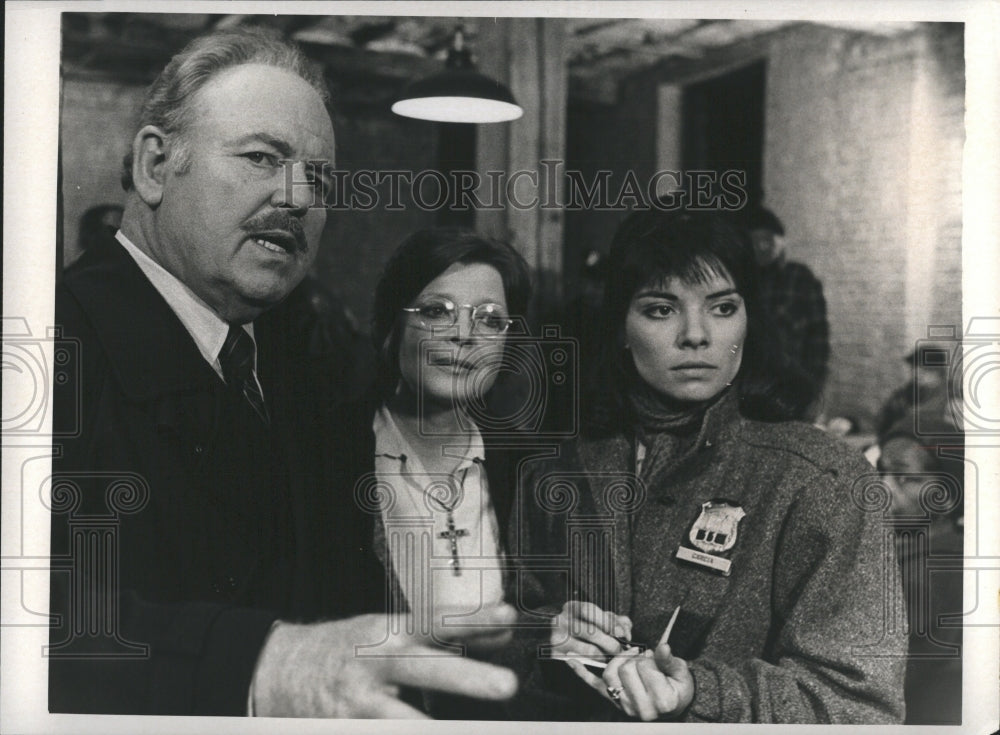 1985 Caroll O&#39;Connor Anita Gillette Begona Plaza show Brass - Historic Images