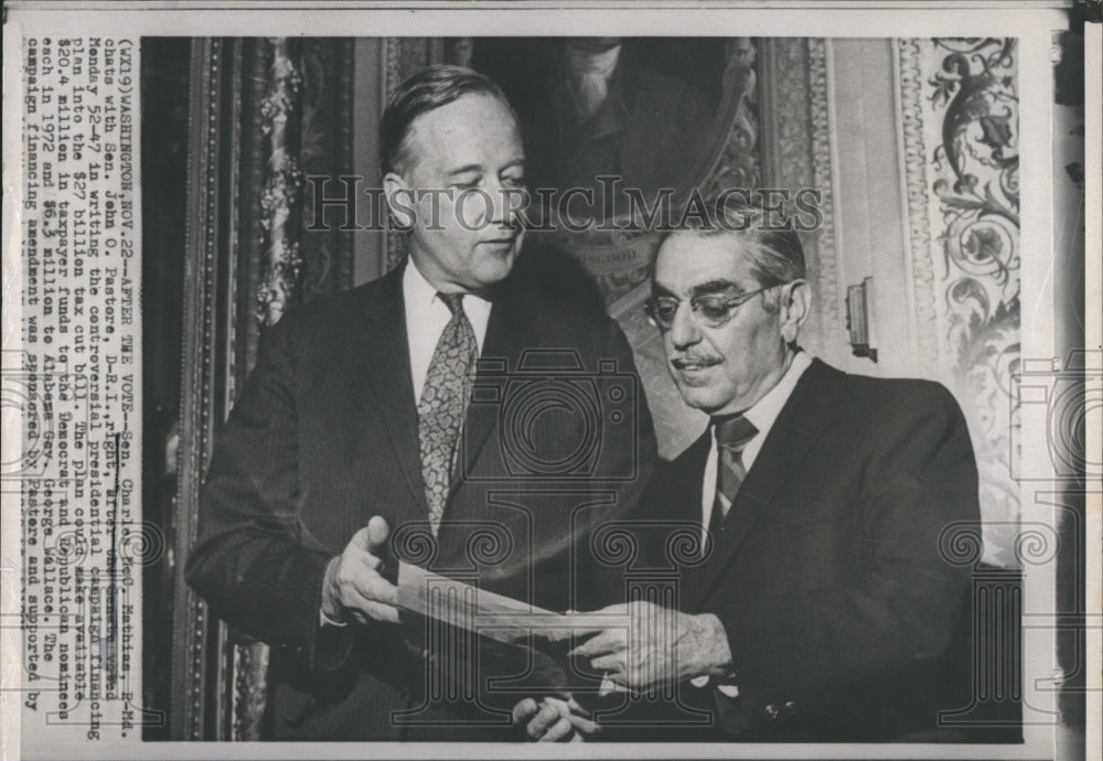 1972 Sen. Charles Mathias, Sen. John Patore  - Historic Images