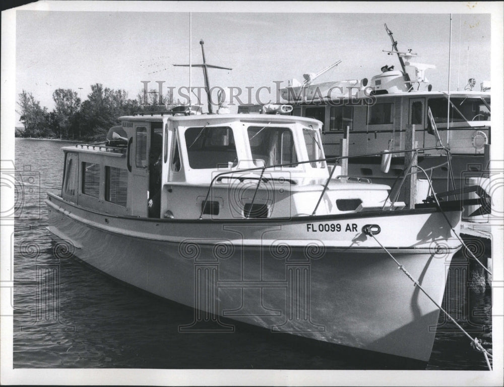 1972 Boat on Marston waterway-Historic Images