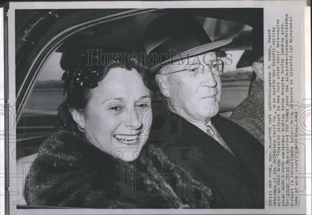 1961 Arthur B. Homer Board Chairman Bethlehem Steel Company And His - Historic Images