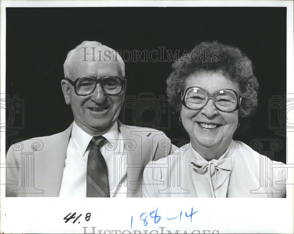 1985 Mr. And Mrs. Charles Holtsberry 50th Wedding Anniversary - Historic Images