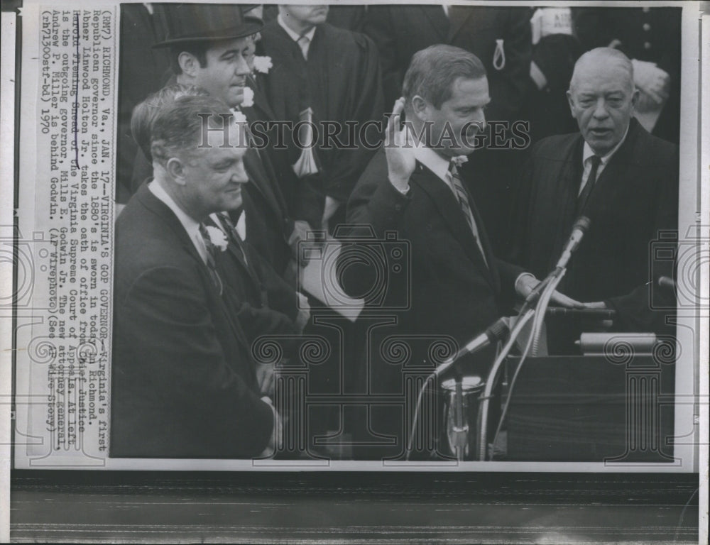 1970 Virginia Governor Abner Linwood Holton Inauguration  - Historic Images