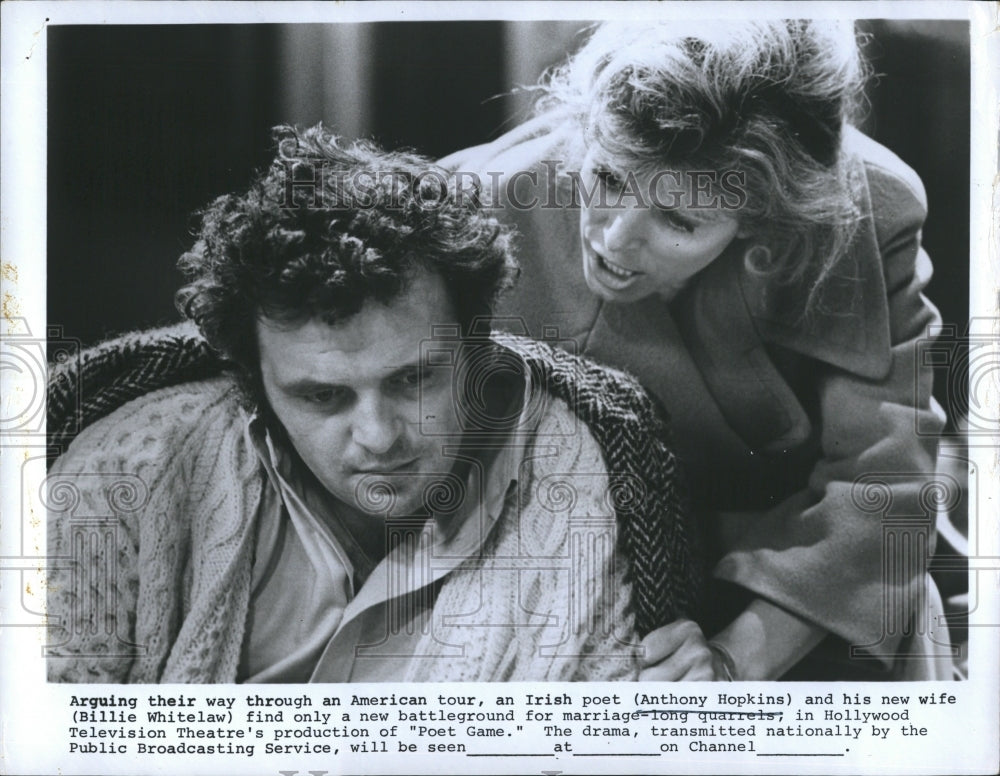 1971 Anthony Hopkins and Billie Whitelaw in the play "Poet Game" - Historic Images