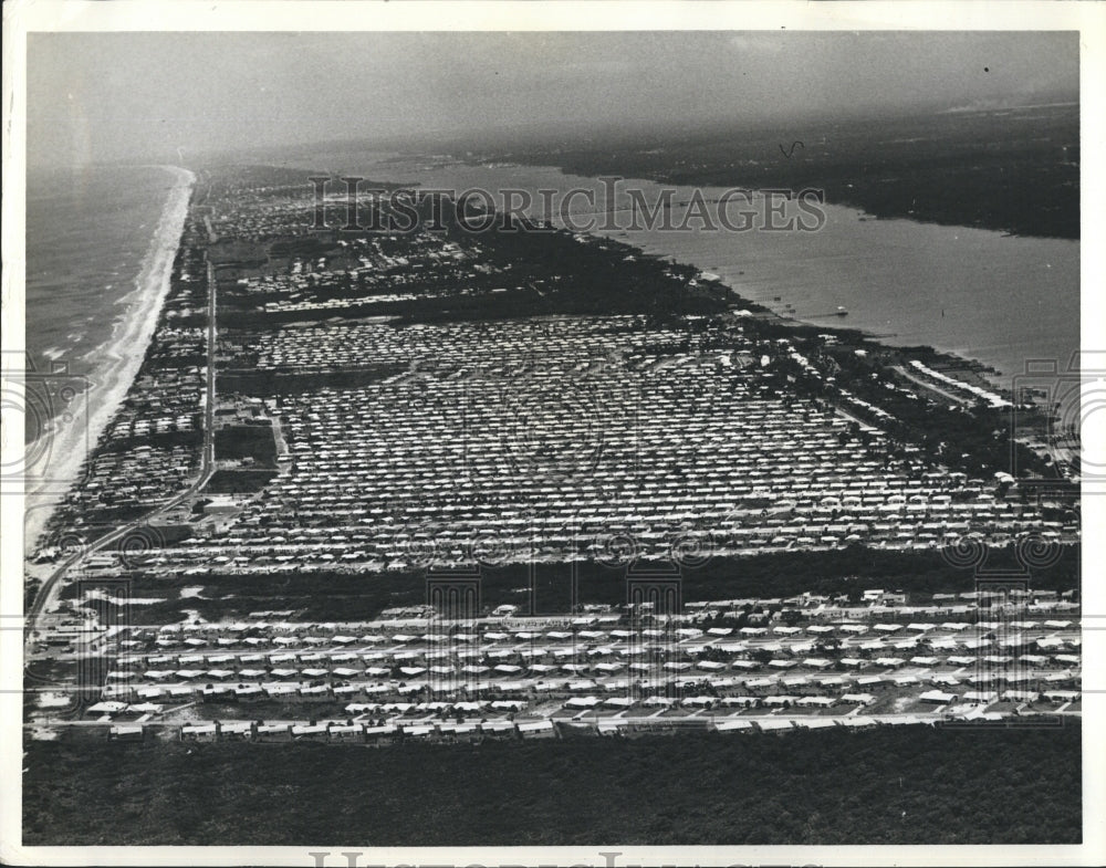 Press Photo Aerial View Ormand Beach Chamber Commerce States Homes Retirees - Historic Images