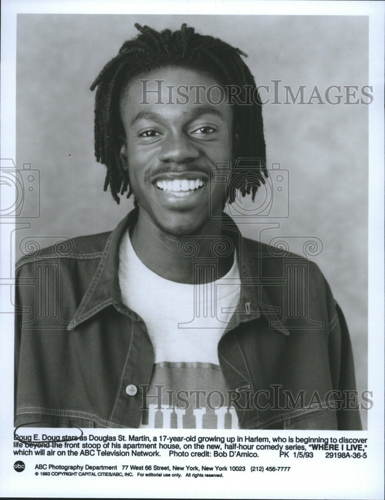1993 Doug E. Doug, star of TV series "Where I Live" - Historic Images