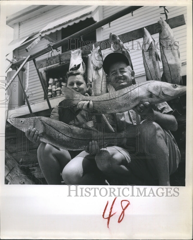 Red Marston Fisherman Ship Ahoy Dock Captain John Stevens - Historic Images