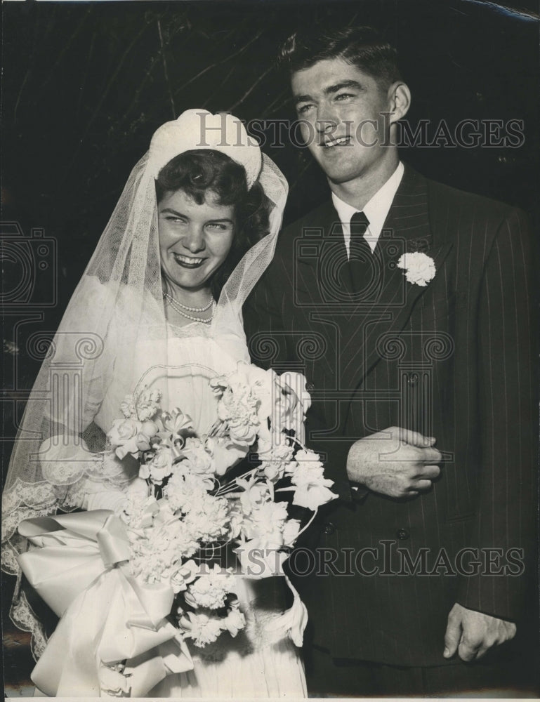 1946 Miss Ninalee Boyer William Dee Marley Wedding  - Historic Images