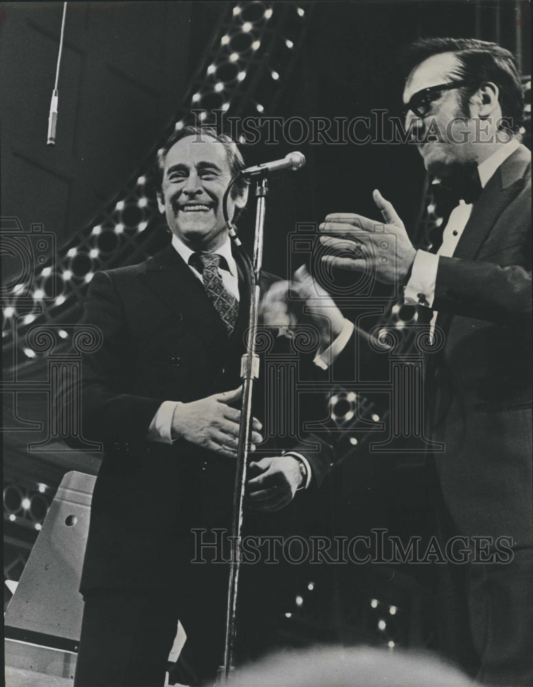 1972 Louis Nye and Steve Allen at Boston Pops on Evening at Pops - Historic Images