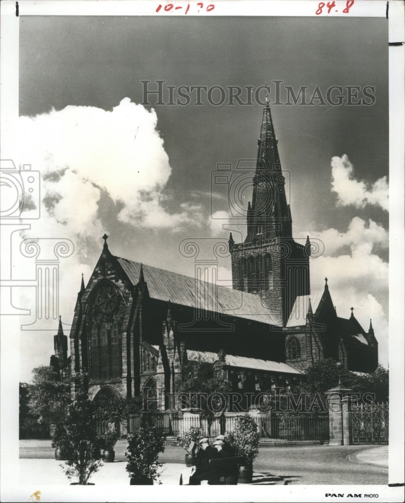 1964 Cathedral Gothic Structure Architecture In Glasgow Scotland - Historic Images