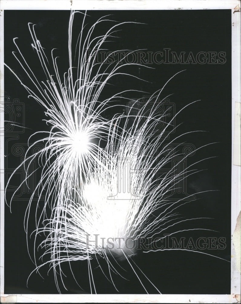 1975 Fireworks at Coquina Beach - Historic Images