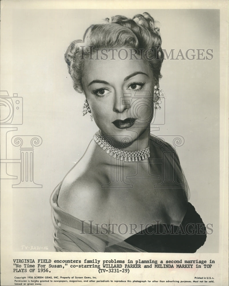 1956 Virginia Field in "No Time for Susan " Top Plays of 1956 - Historic Images
