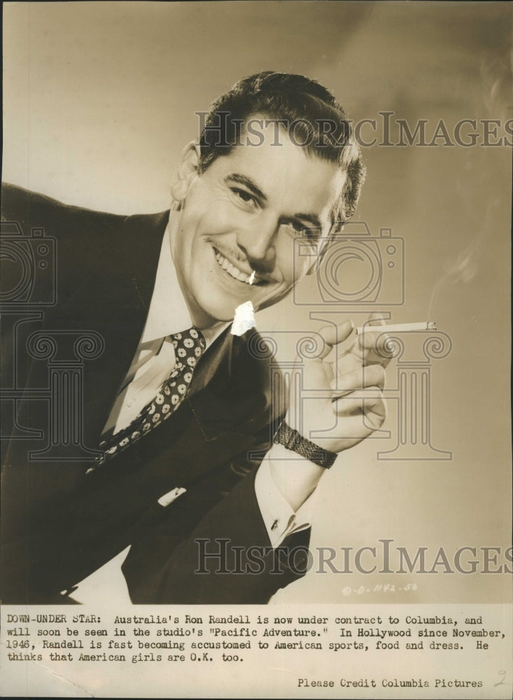 1946 Ron Randell to be seen in "Pacific Adventure" - Historic Images