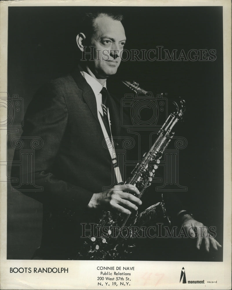 1965 Boots Randolph Saxophone Musician For Monument Records - Historic Images