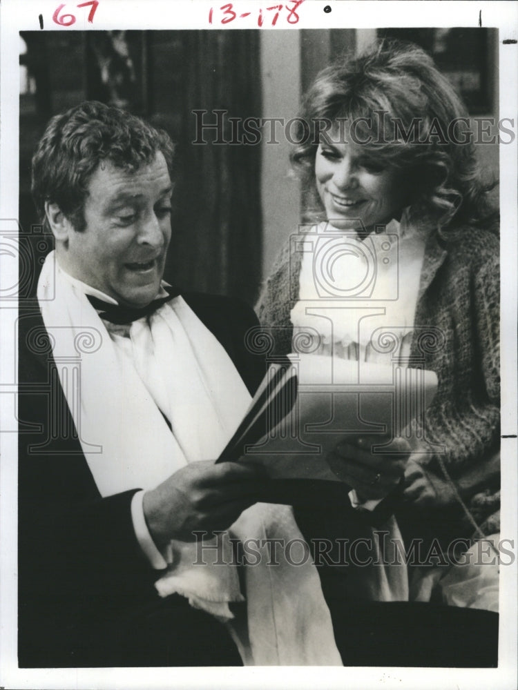 1986 Actor Michael Caine & Dyan Cannon in "Deathtrap" CBS TV Movie - Historic Images
