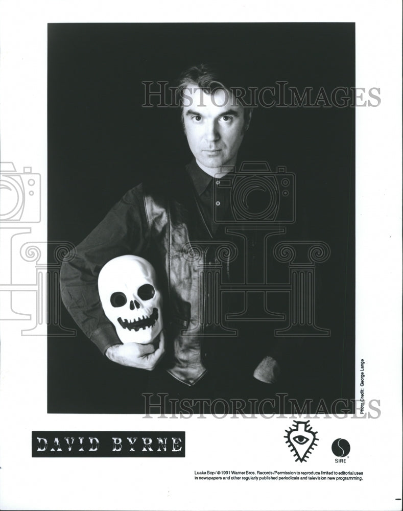 1991 Press Photo Talking Heads Lead Singer David Byrne - Historic Images