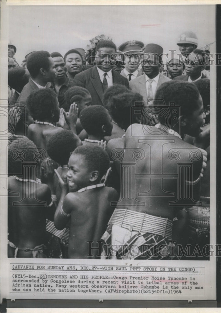 1964 U.S. Congo Premier Moise Tshombe During Visit - Historic Images