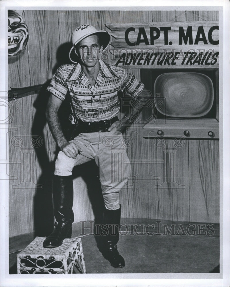 1977 Burl McCarty in "Captain Mac's Adventure Trails" Children's TV - Historic Images