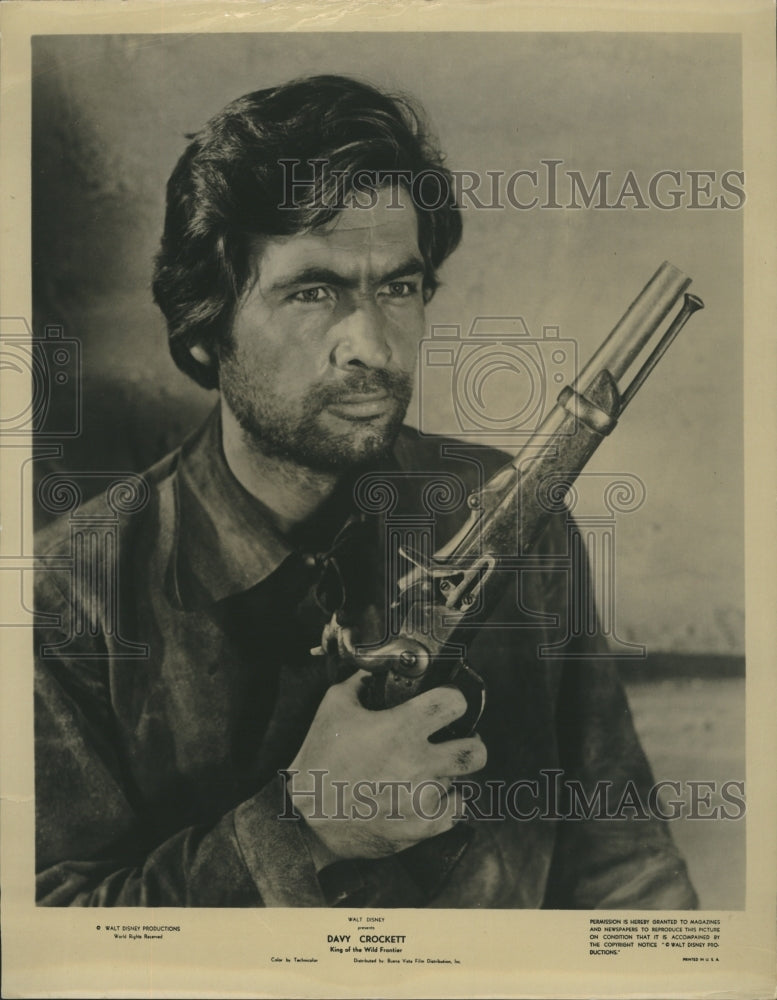 Press Photo Actor Fees Parker portray as Davy Crockett. - Historic Images