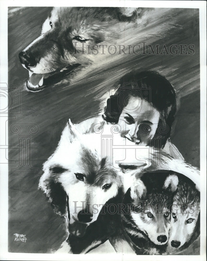 1970 Wolf Girl Mary Fine Stars in "The Wolf Men" on NBC - Historic Images