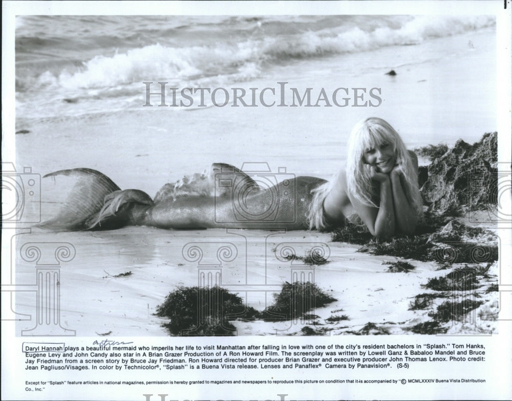 1984 Daryl Hanna Actress Plays Mermaid "Splash" Ron Howard Film - Historic Images