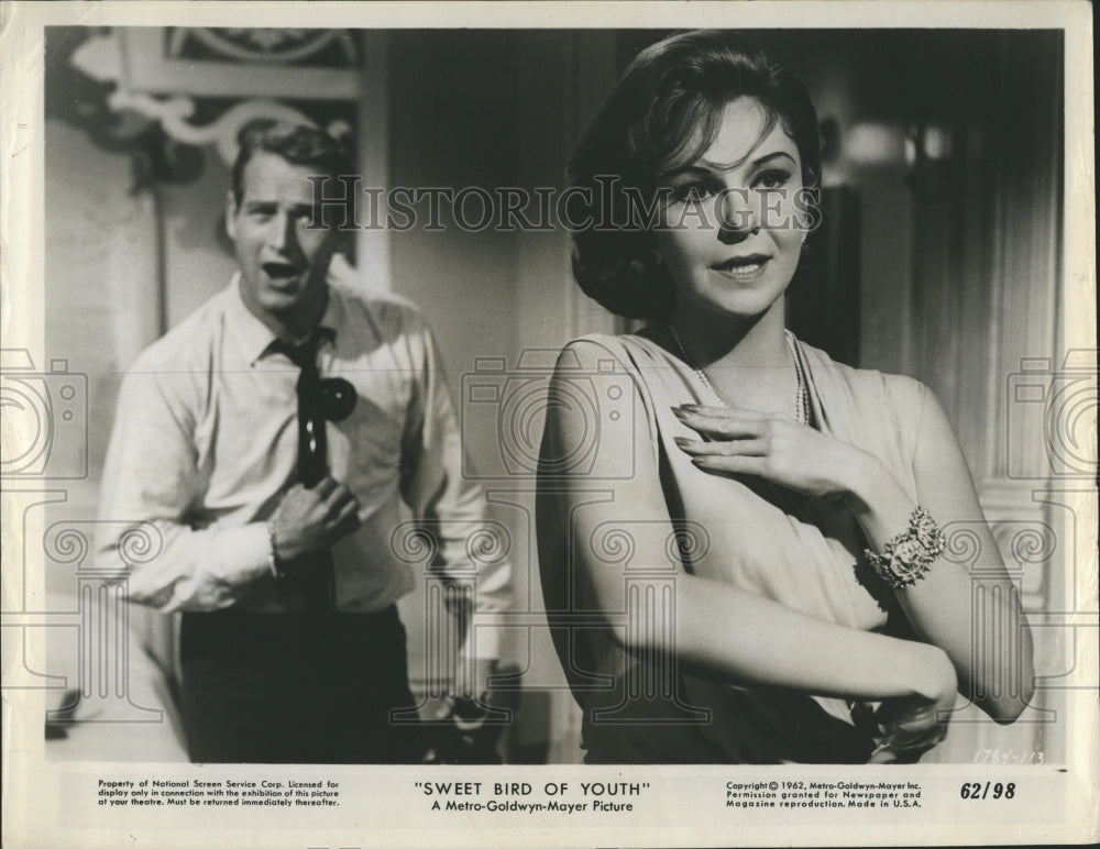 1963 Film Sweet Bird of Youth Geraldine Page Paul Newman - Historic Images
