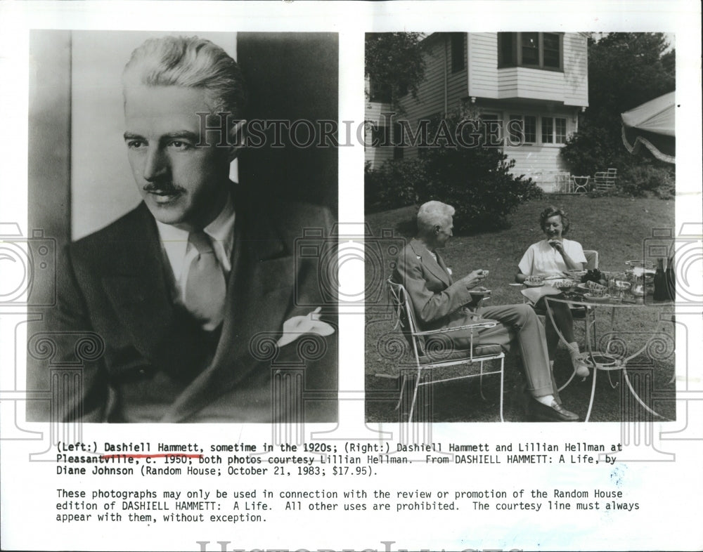 1983 Dashiell Hammett Lillian Hellman sometime in 1920s Author - Historic Images