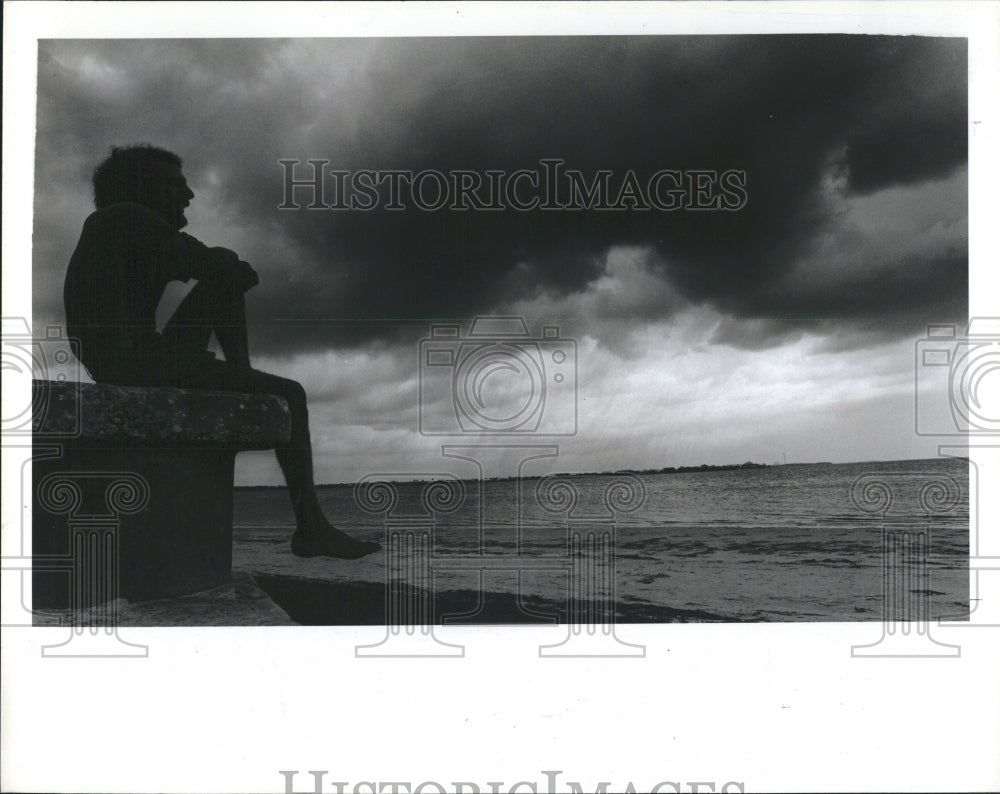 1985 Clouds over Green Key Beach - Historic Images