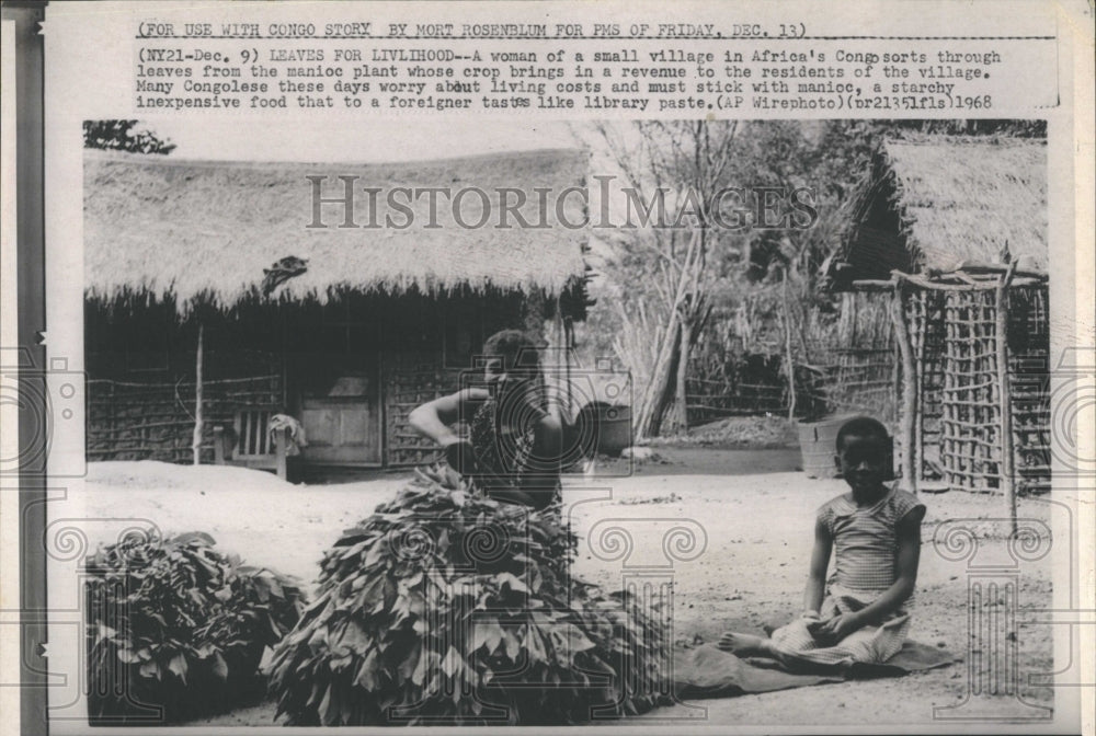 1968 A woman of a small village in Africa&#39;s Congo - Historic Images