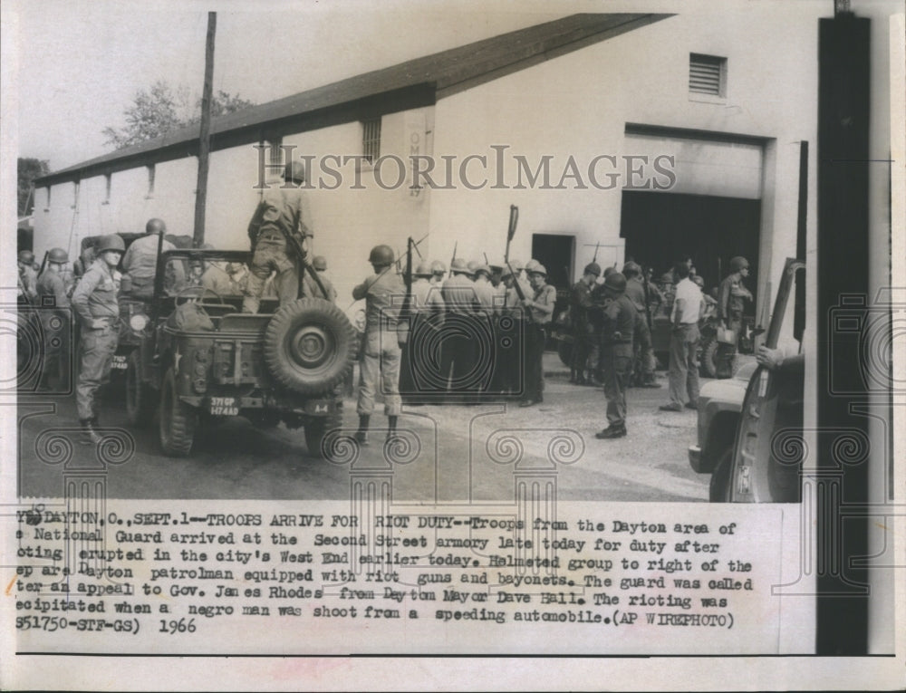 1966 National Guard at the Second Street Armory after Riots - Historic Images